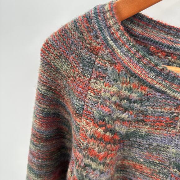 prAna Multicolor Rainbow Knit Crewneck Pullover Sweater // S - Picture 4 of 9